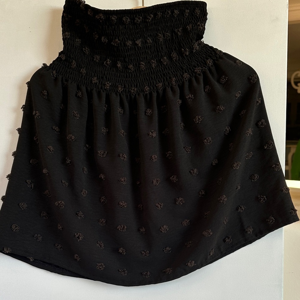 Black Textured Tube Top